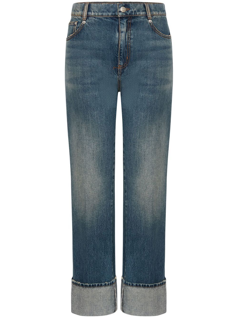 Alexander McQueen turn-up Hem straight-leg Jeans