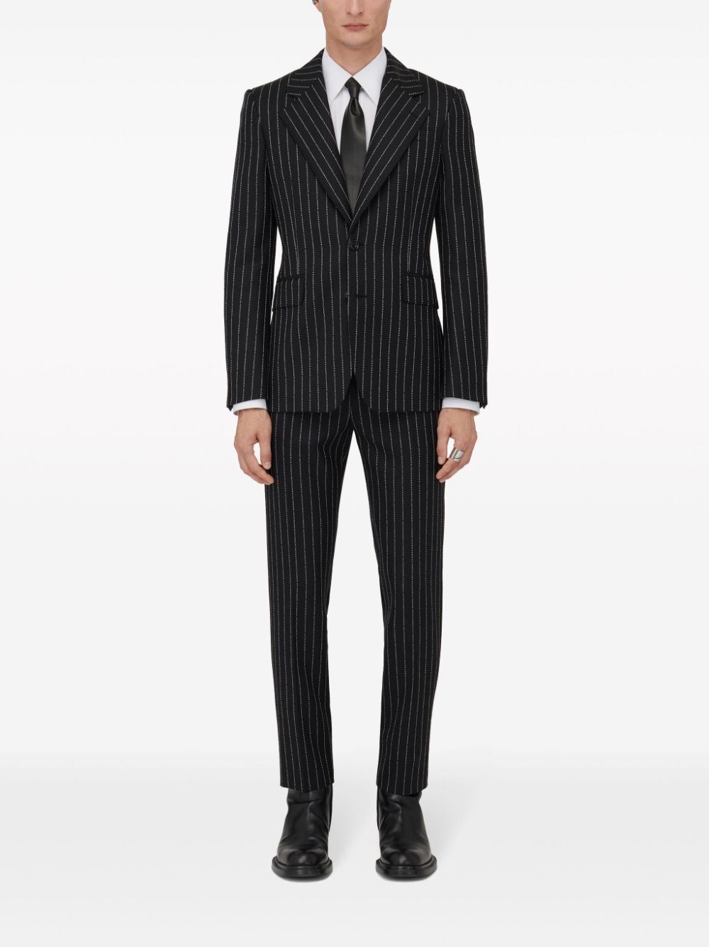 Alexander McQueen pinstriped single-breasted blazer