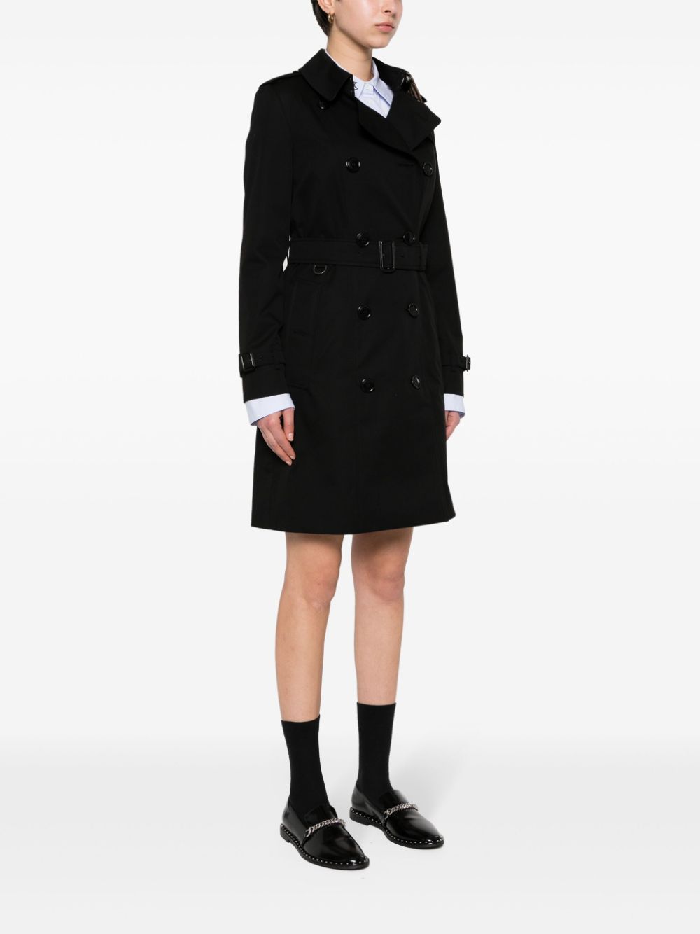 Burberry gabardine-weave trench coat