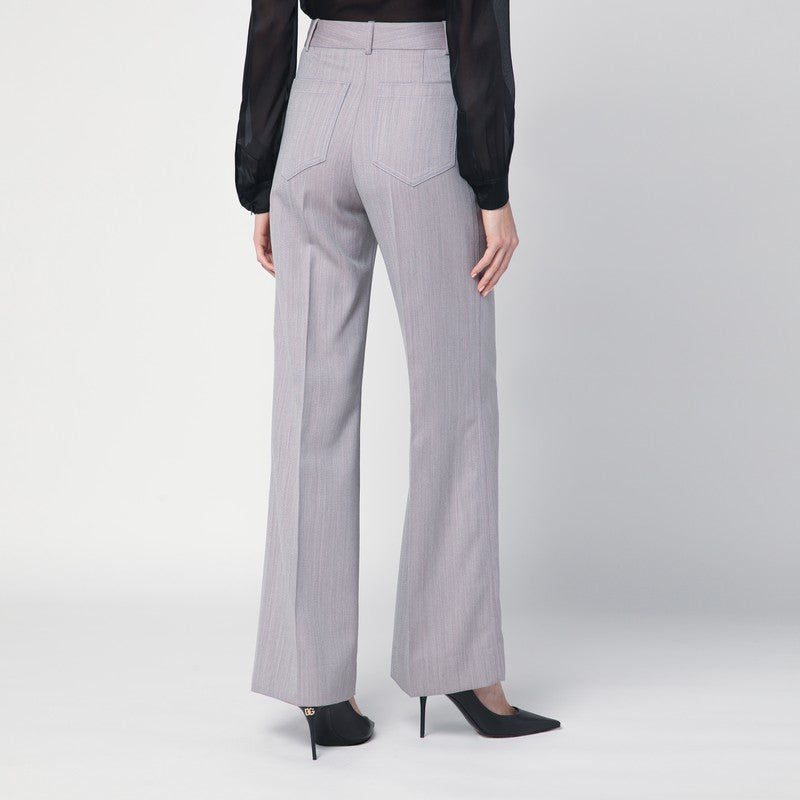 Victoria Beckham Pantalone Alina grey in wool