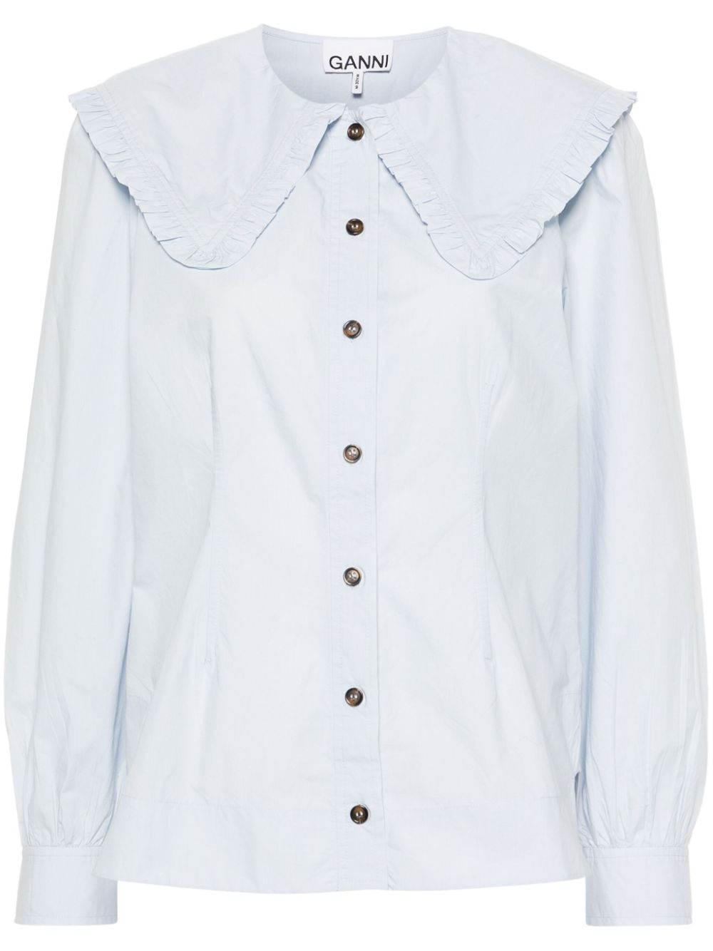 Ganni Puritan collar shirt