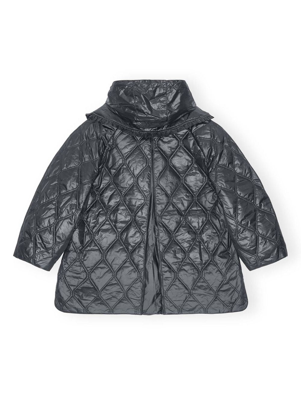 Ganni Shiny Quilt Midi Jacket