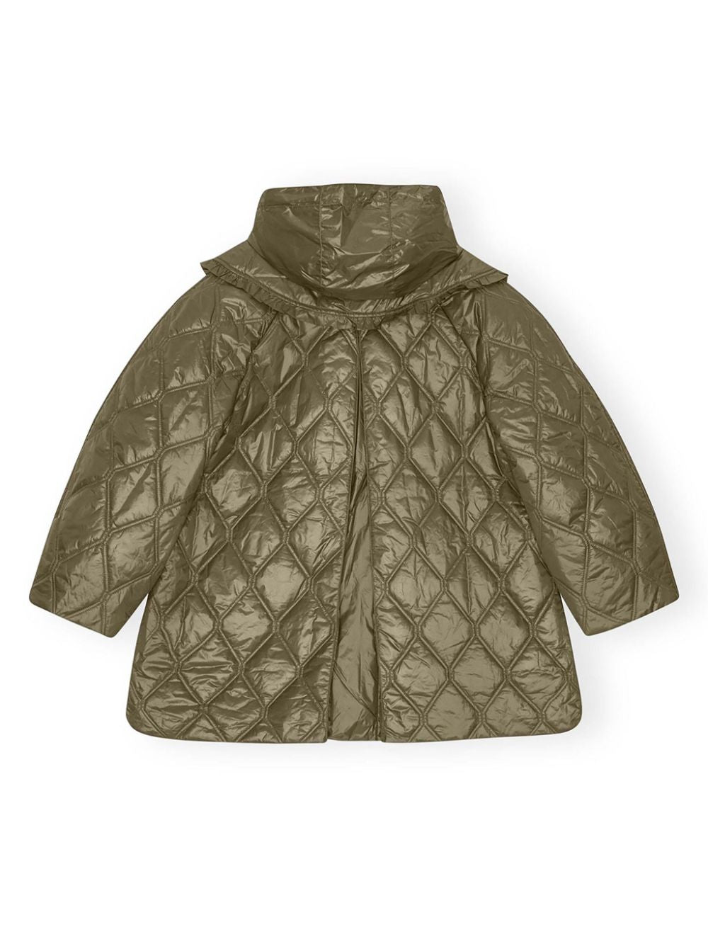 Ganni Shiny Quilt Midi Jacket