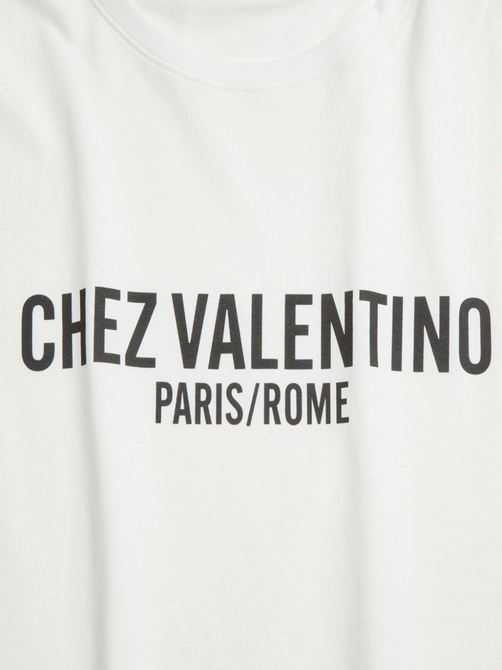 Valentino Cotton T-Shirt With Chez Valentino Print