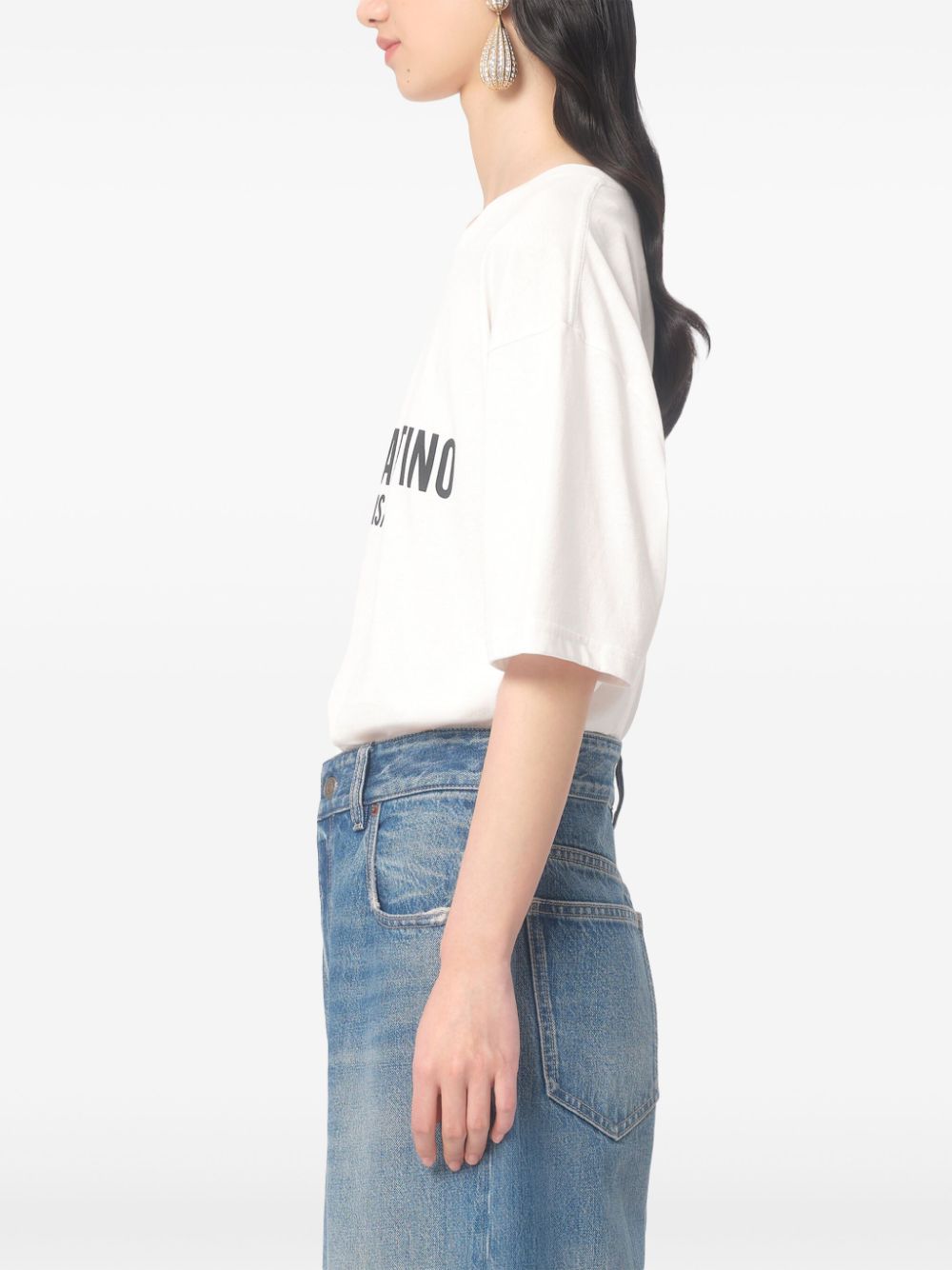 Valentino Cotton T-Shirt With Chez Valentino Print
