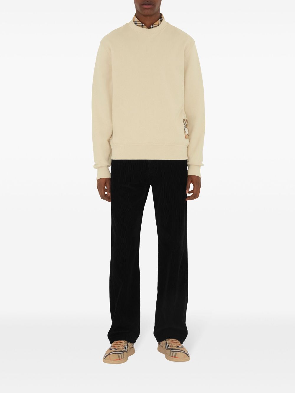 Burberry Cotton sweatshirt with Check label