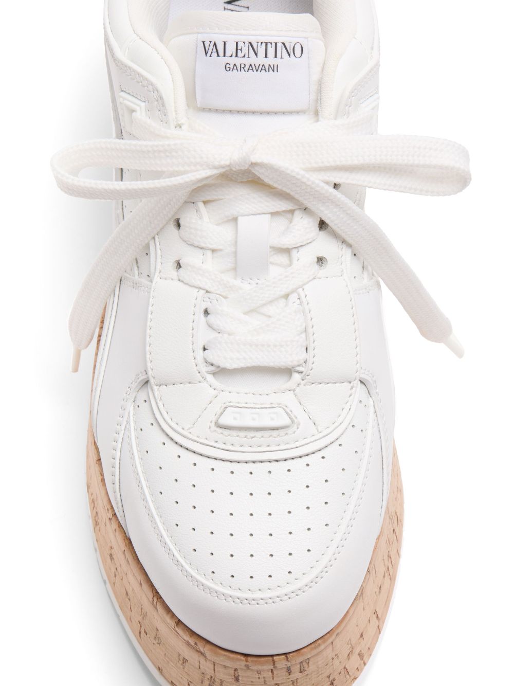 Valentino Garavani Freedots XL Sneaker in Calfskin and Cork