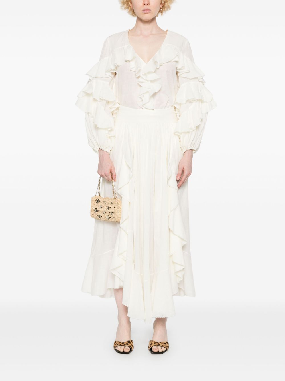 Zimmermann Ruffled maxi skirt