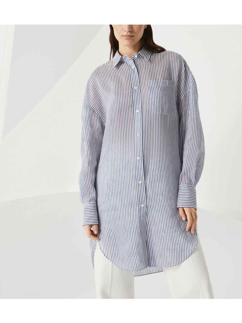 Brunello Cucinelli Shirts Clear Blue