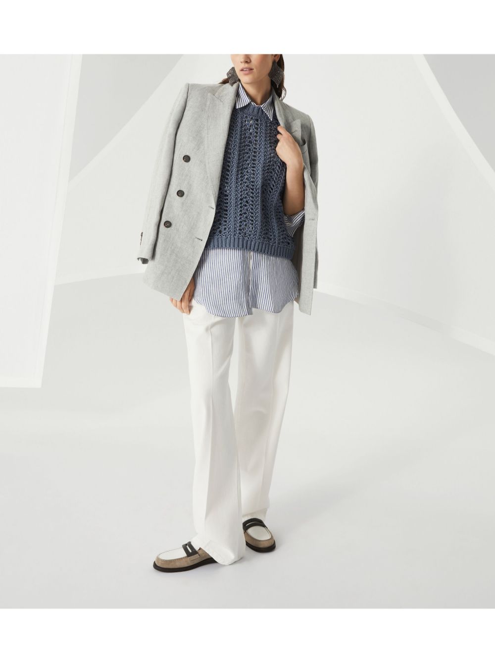 Brunello Cucinelli Shirts Clear Blue