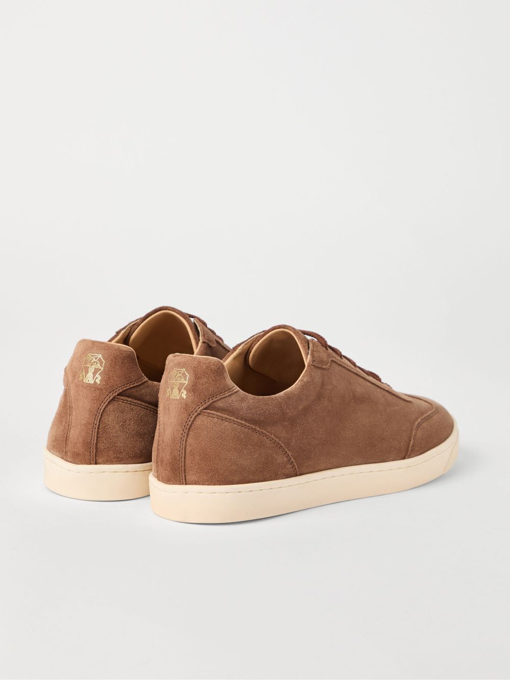 Brunello Cucinelli Washed suede sneakers with latex sole