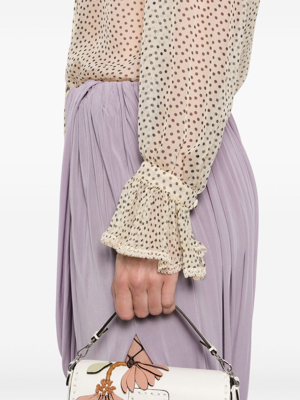 Valentino Plus-de-pois Print Light Georgette Shirt