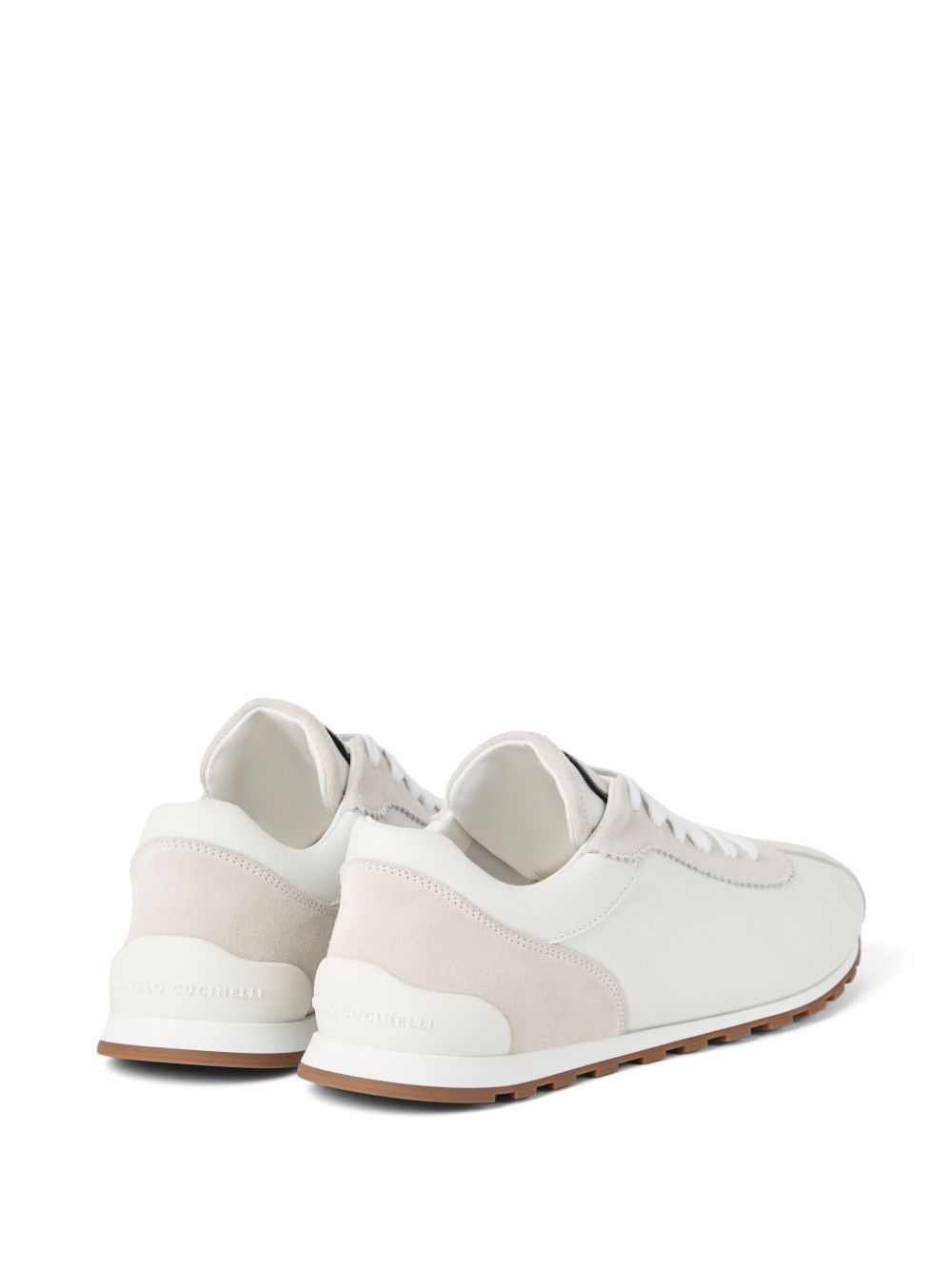 Brunello Cucinelli Suede and calfskin runners with monili