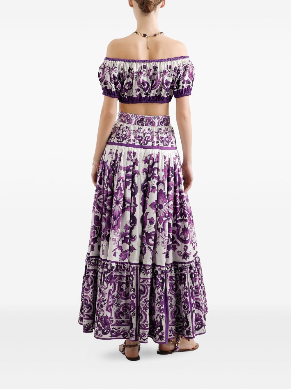 Dolce & Gabbana Maiolica print cotton top