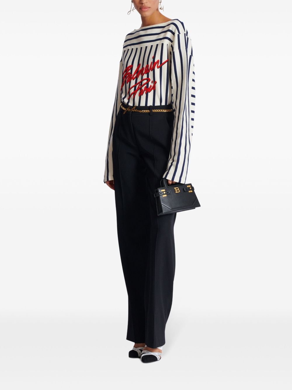 Balmain B-Buzz small leather handbag