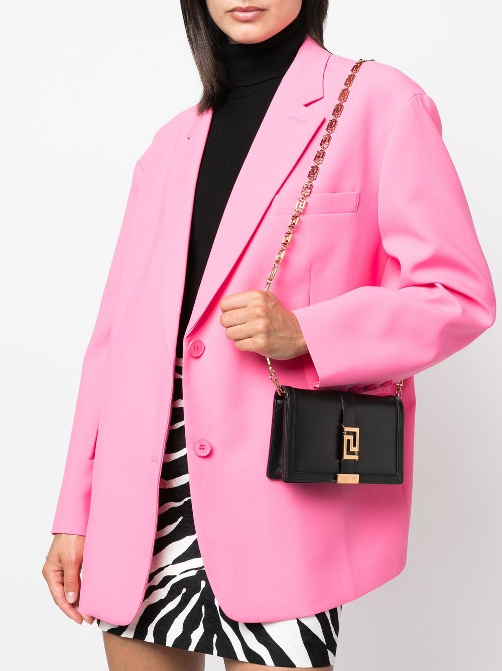 Versace Greca Goddess mini leather crossbody bag
