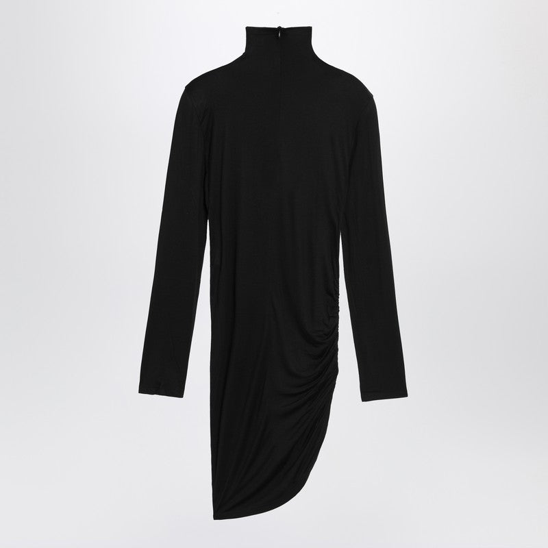 JACQUEMUS Black draped Spallina dress