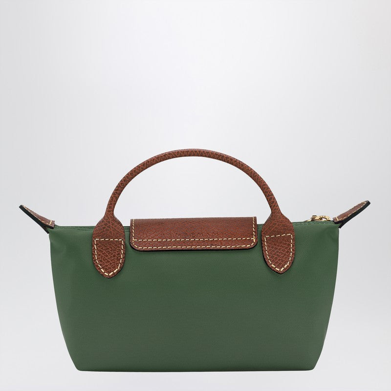 Longchamp Le Pliage Original green clutch bag