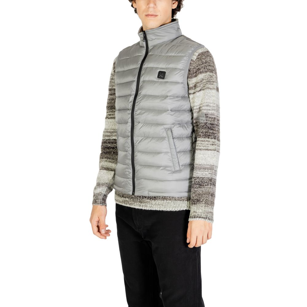 Gray Polyamide Sleveless Jacket