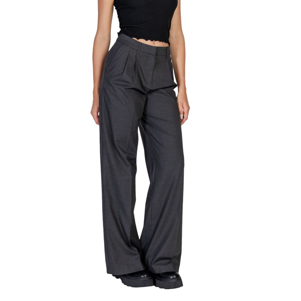 Gray Polyester Pant