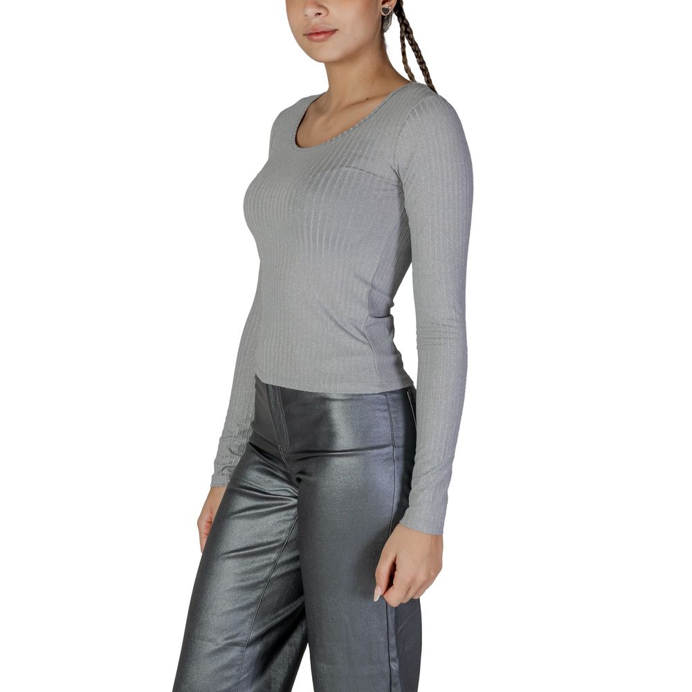 Silver Recycled Polyester Long Sleeve