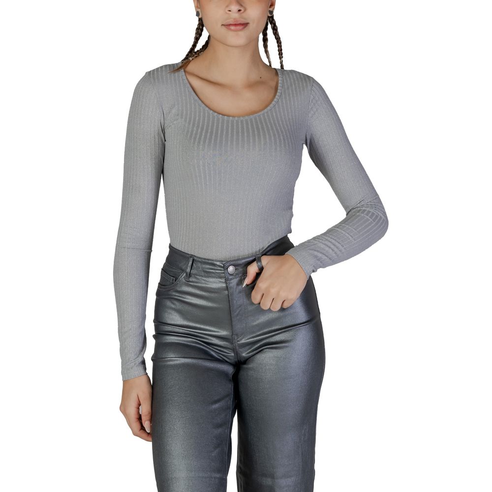 Silver Recycled Polyester Long Sleeve