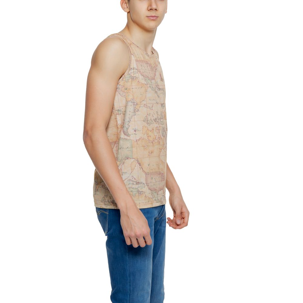 Beige Polyester Tank Top