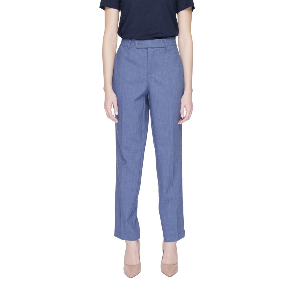 Blue Polyester Pant
