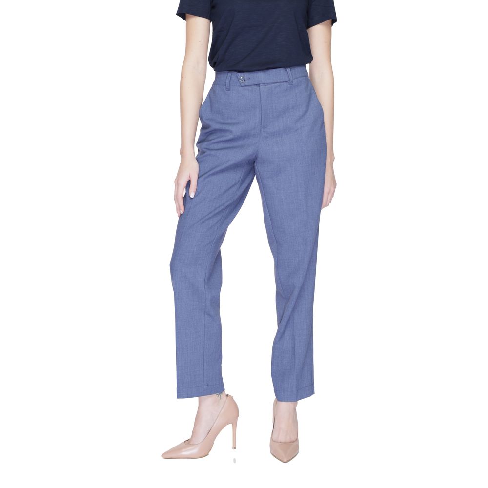 Blue Polyester Pant