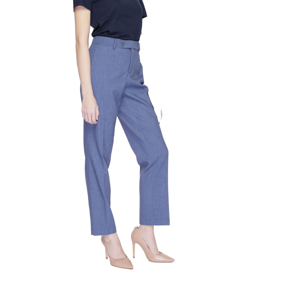 Blue Polyester Pant