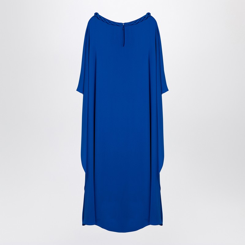 Valentino Electric blue silk midi dress