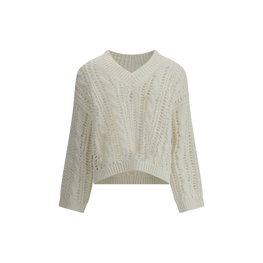 Lace-knit Sweater