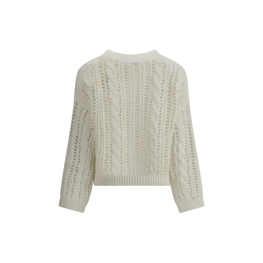 Lace-knit Sweater