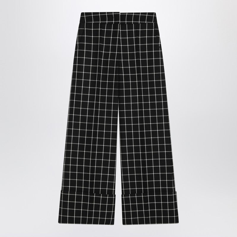 Valentino Black/ivory chequered trousers