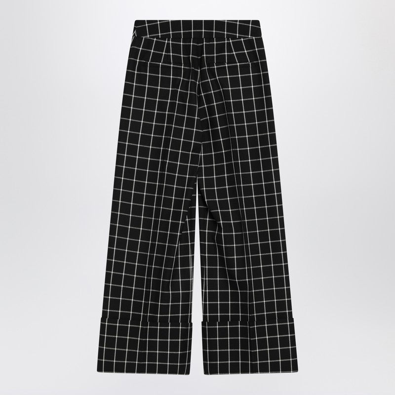 Valentino Black/ivory chequered trousers
