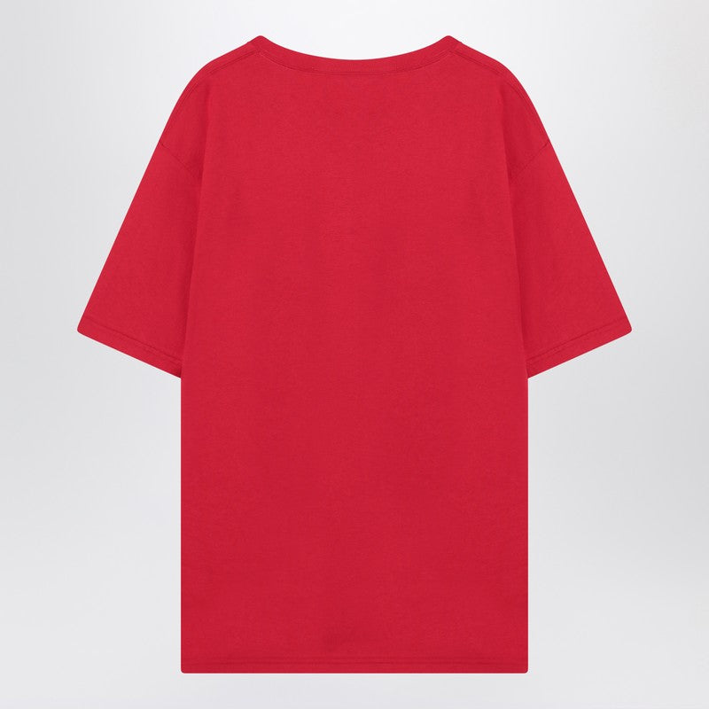 Red T-shirt with Chez Valentino print