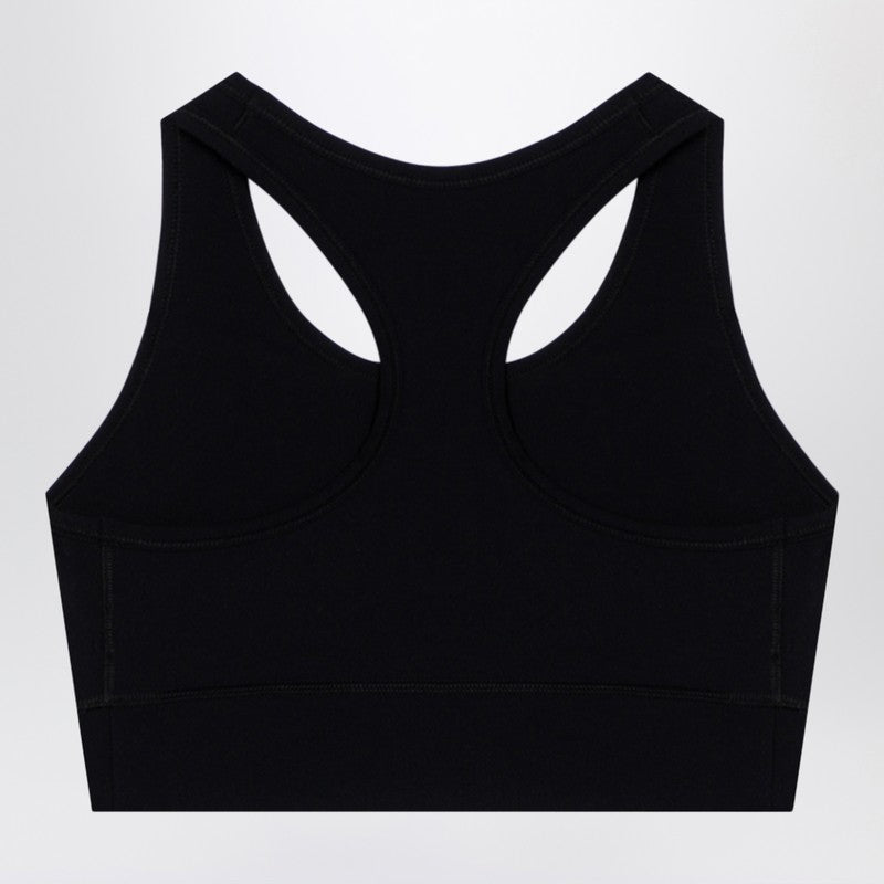Balenciaga Black Activewear sleeveless top in matt nylon blend