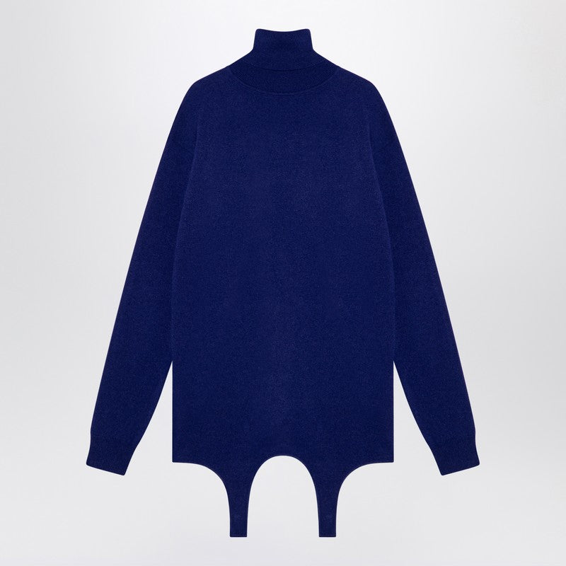 Saint Laurent Electric blue turtleneck with garter