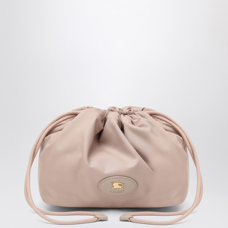 Burberry Reversible pouch in pink nylon with Check pattern