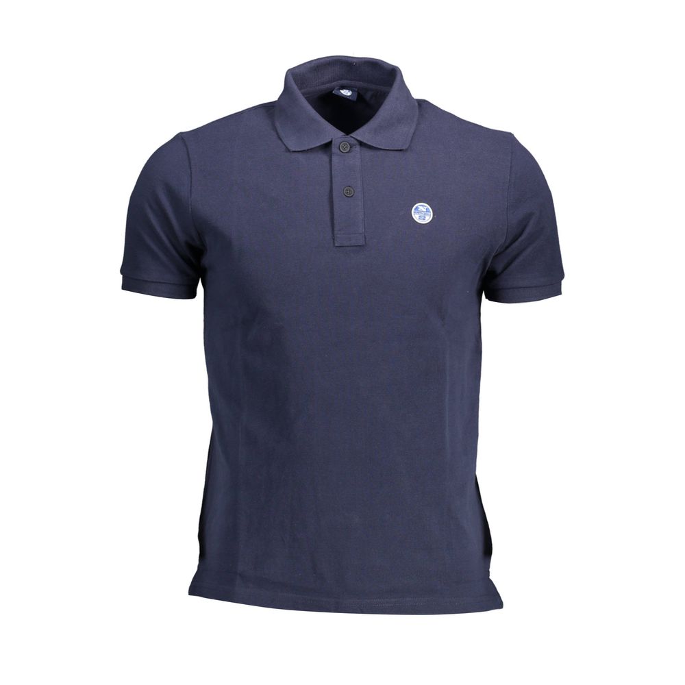 Blue Cotton Polo Shirt