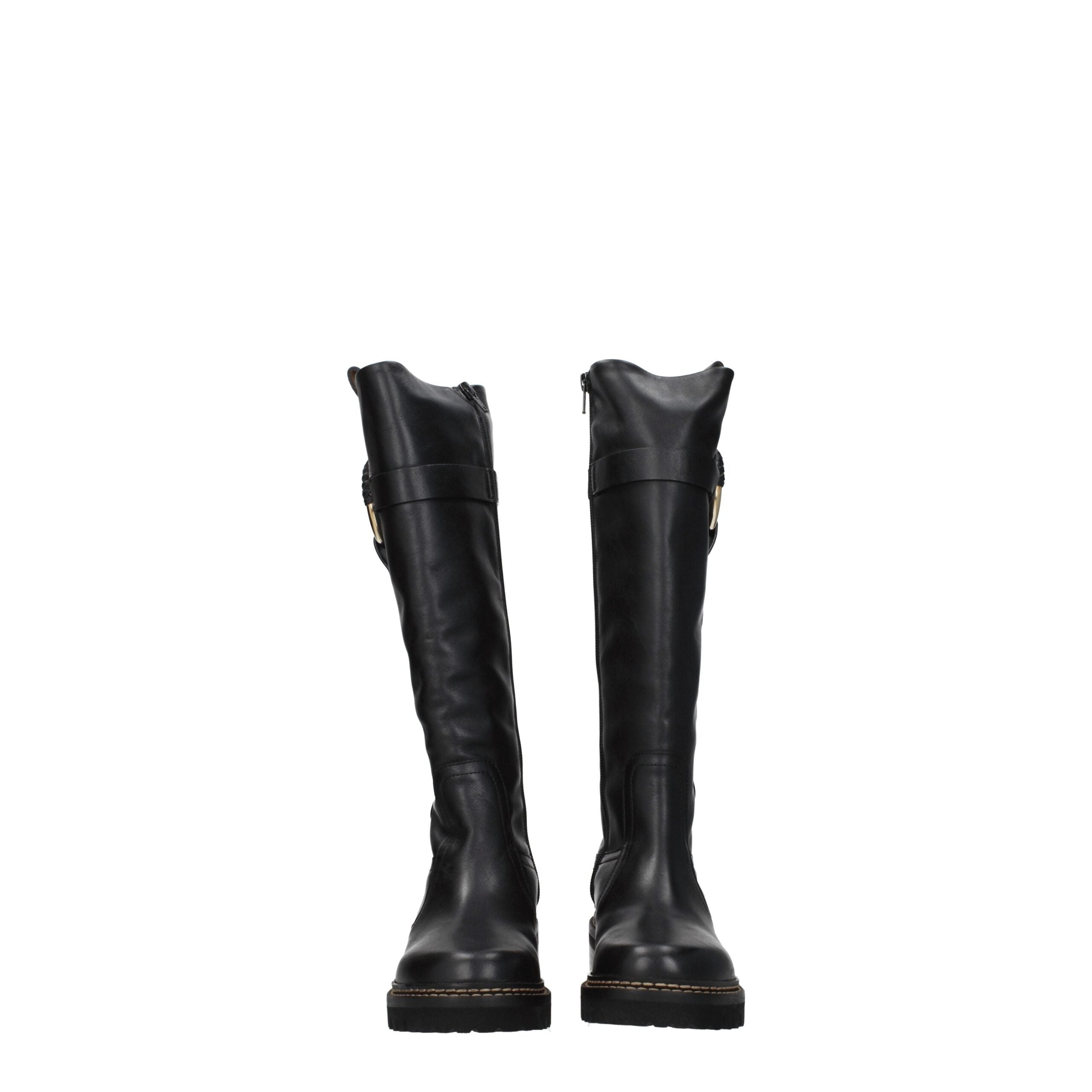 Black Leather Over The Knee