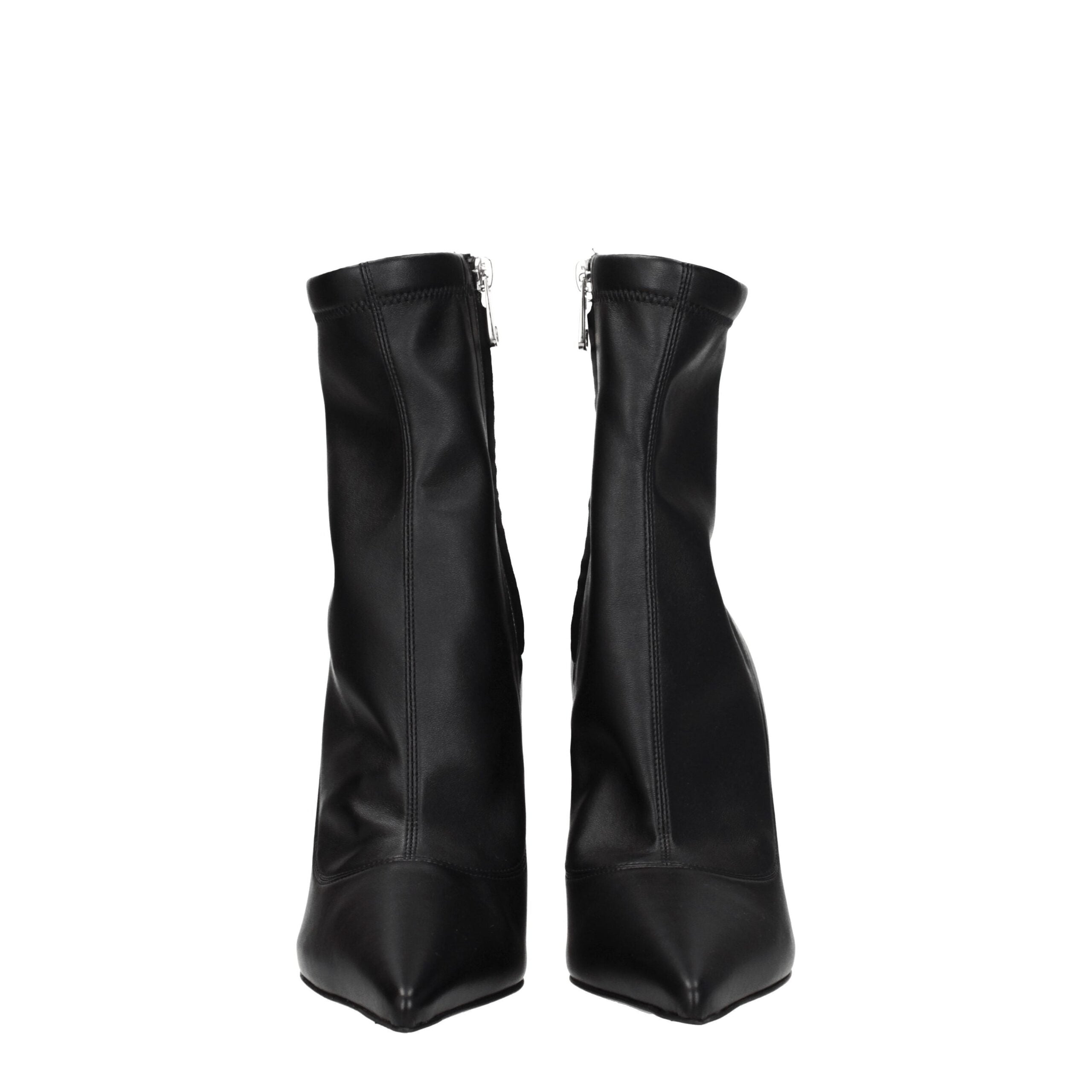 Black Leather Ankle Boots