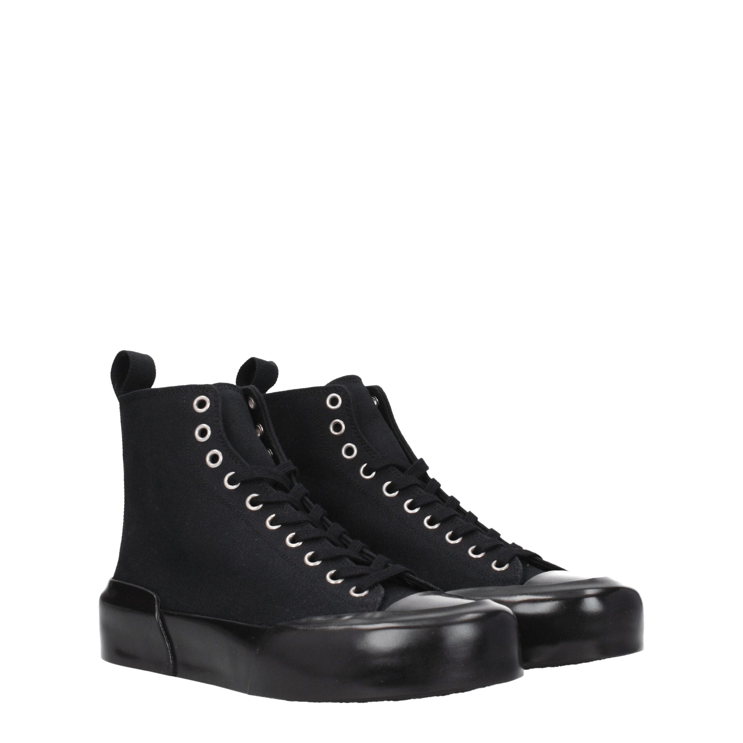 Black Fabric High Tops