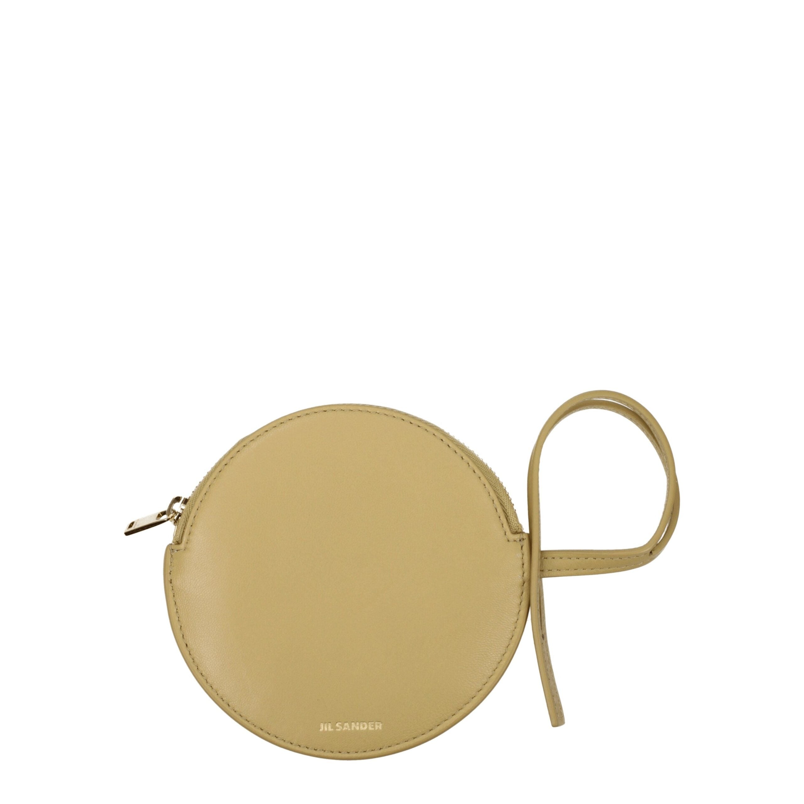 Beige Leather Wallets