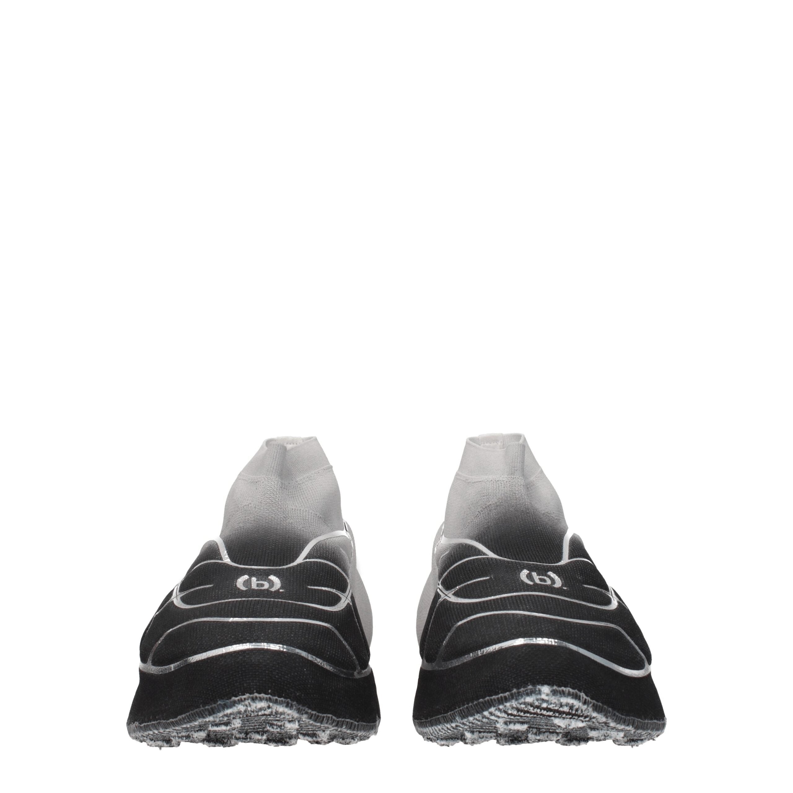 Black Fabric Athletic Sneakers