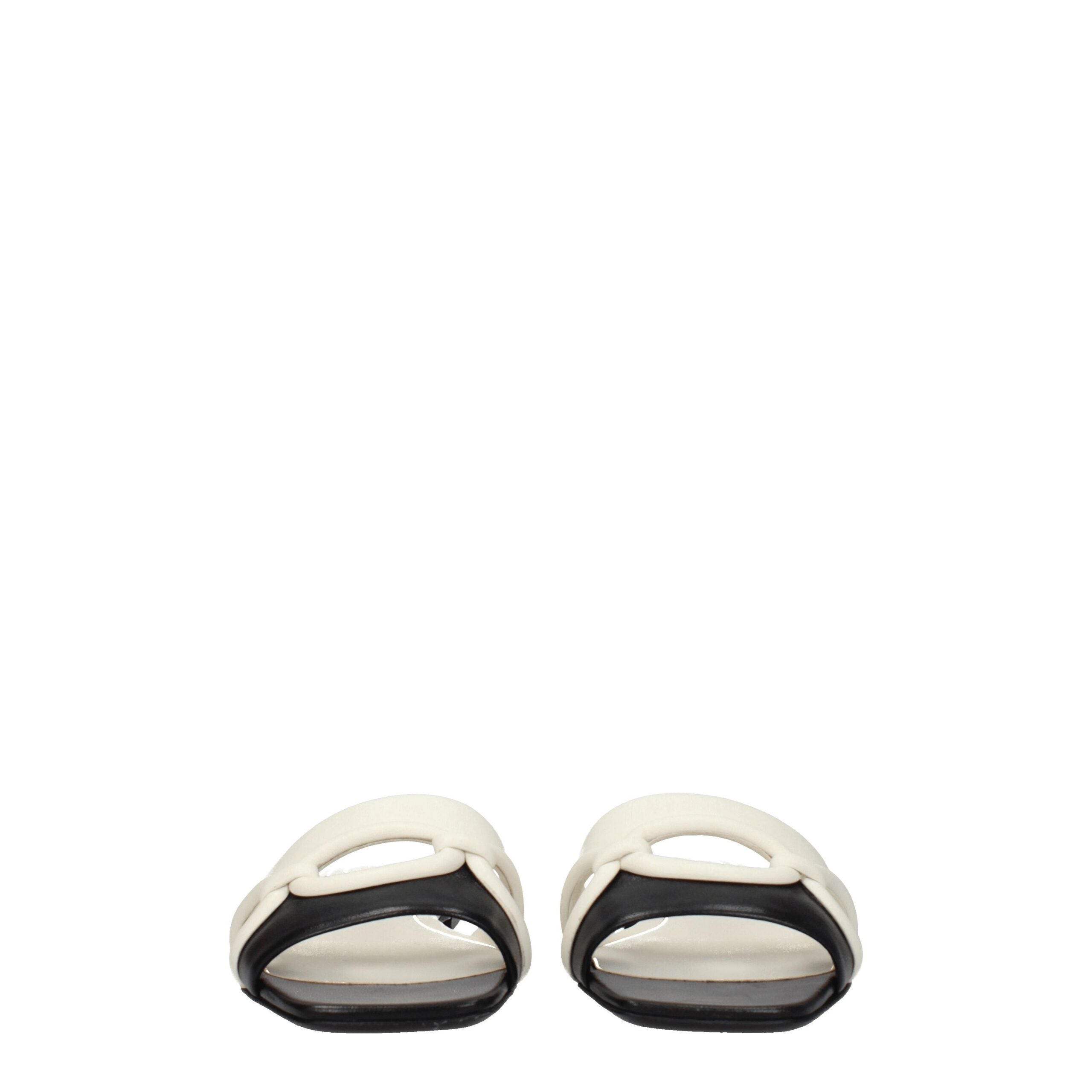 Black Leather Slippers Sandals