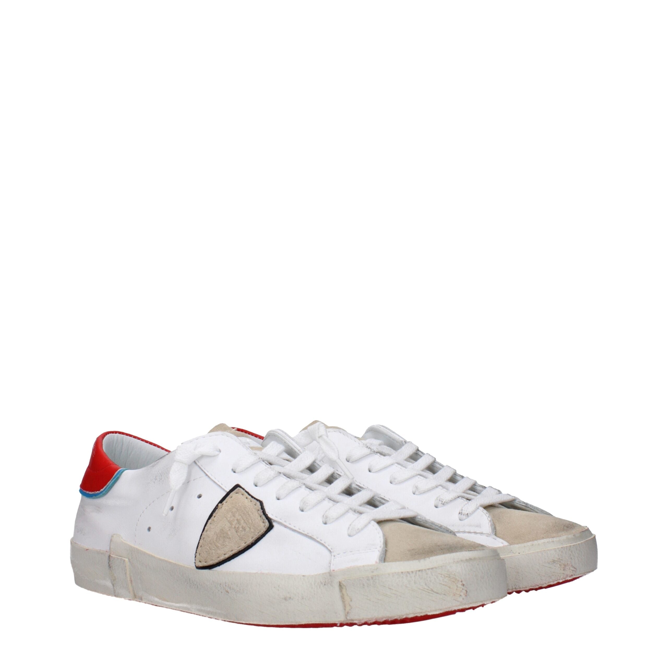 White Leather Low Tops