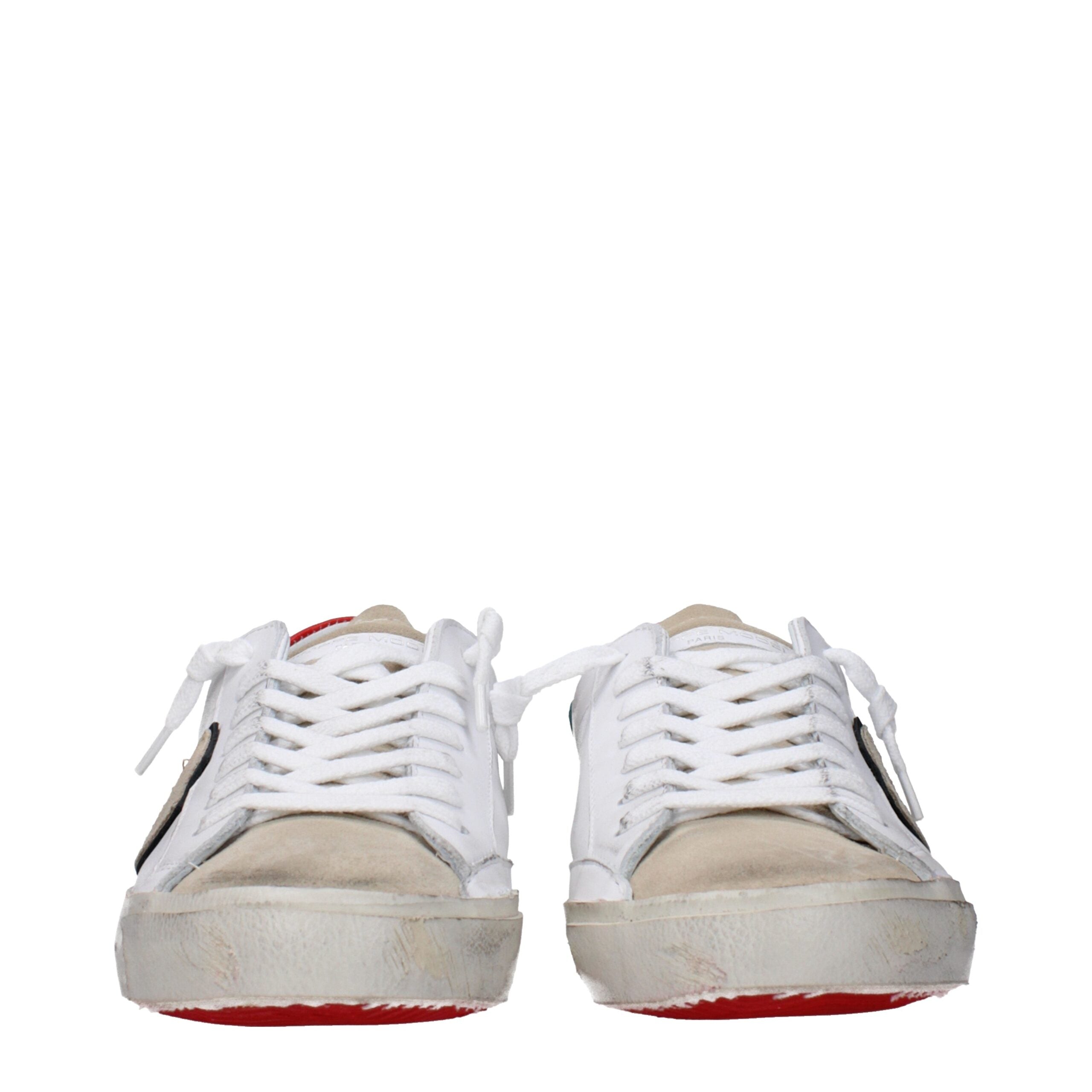White Leather Low Tops