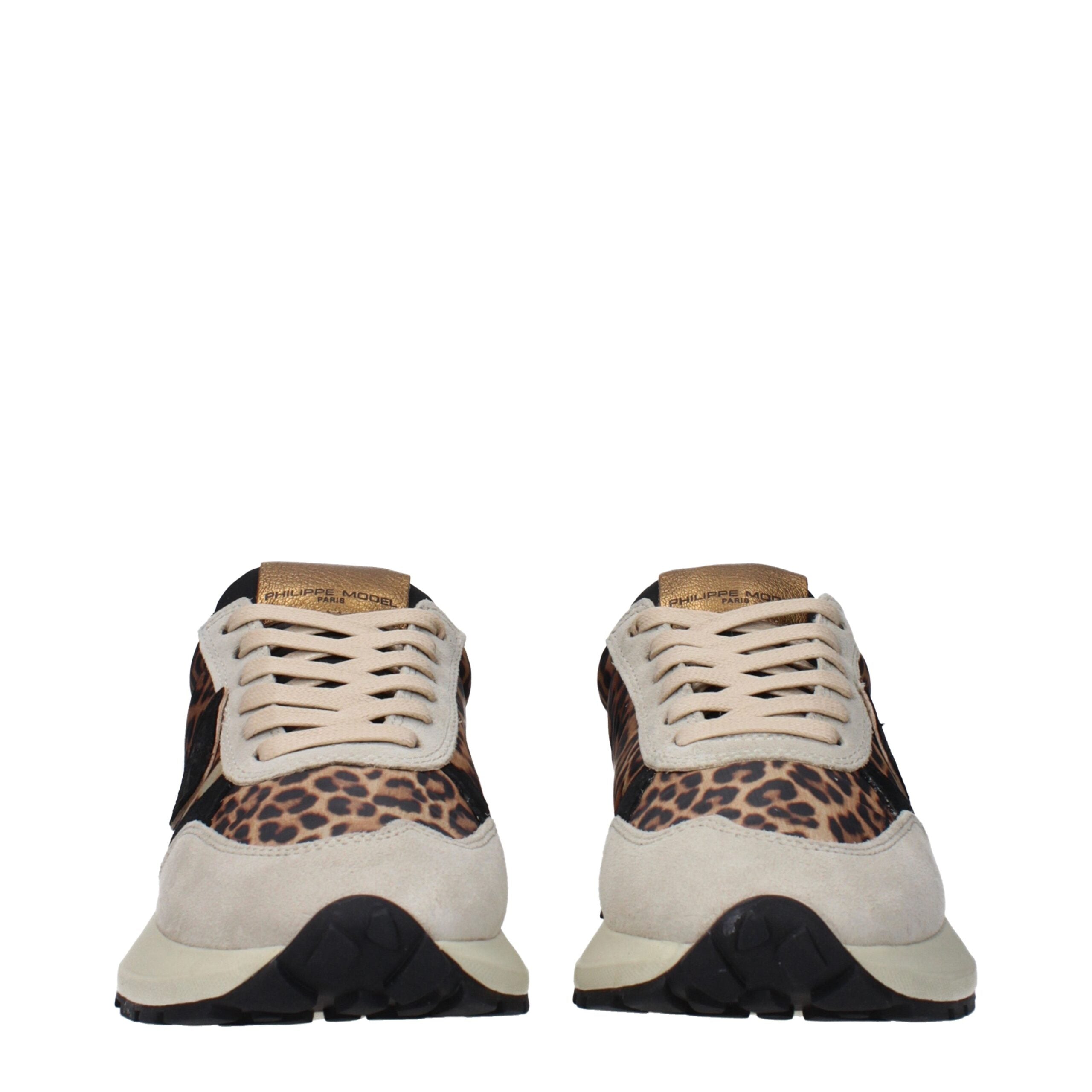 Brown Fabric Chunky Sneakers