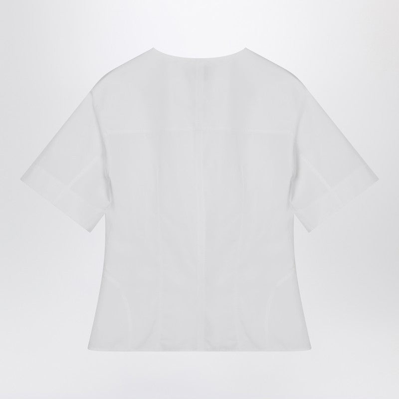 Alexander McQueen White corset shirt in poplin